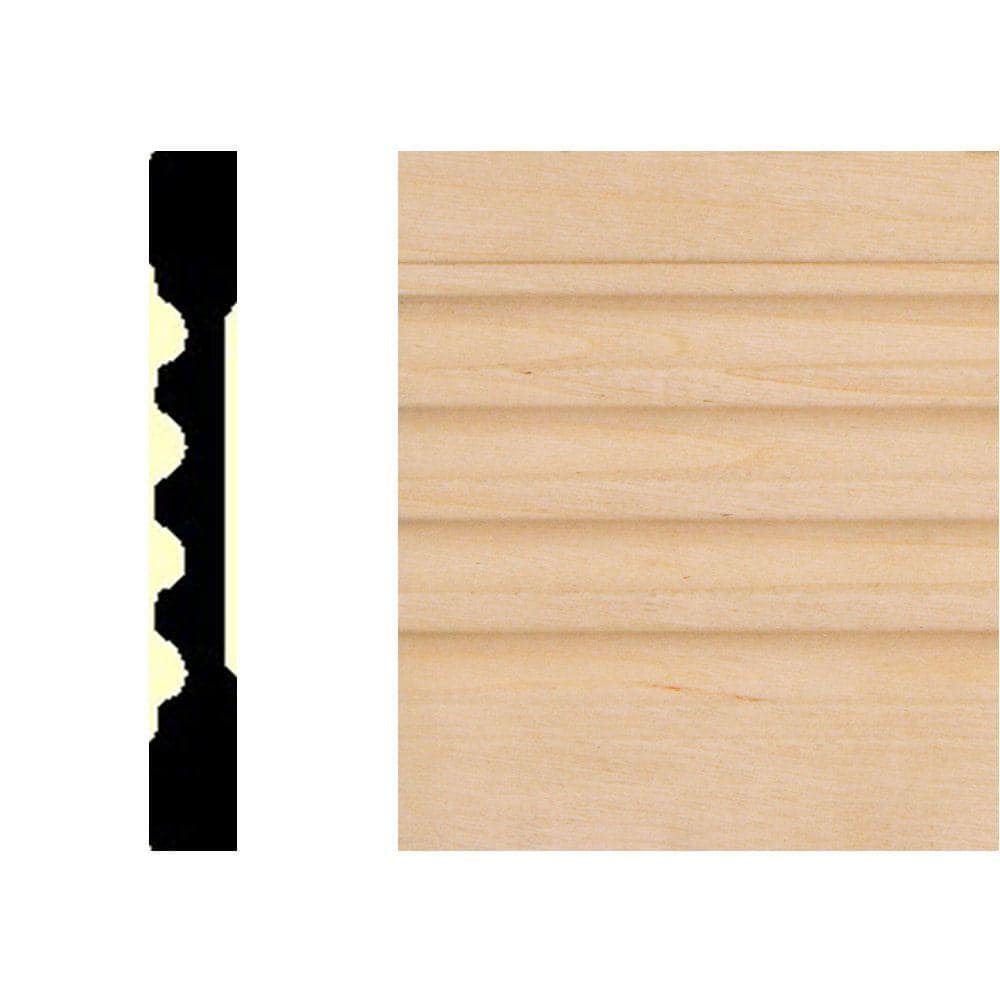 HOUSE OF FARA 3/8 in. x 3 in. x 7 ft. Basswood Wood Fluted Casing Molding