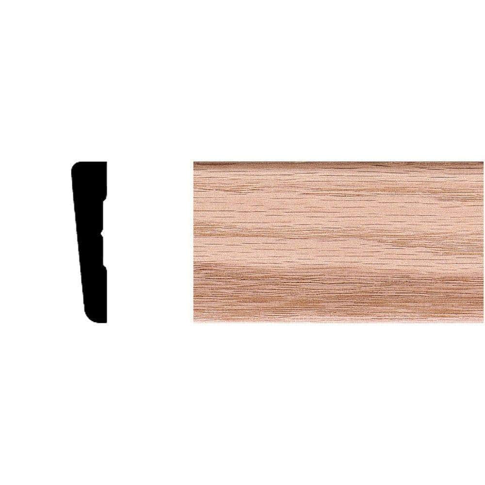 HOUSE OF FARA 7/16 in. x 2-1/4 in. x 7 ft. Oak Wood Modern Casing Moulding