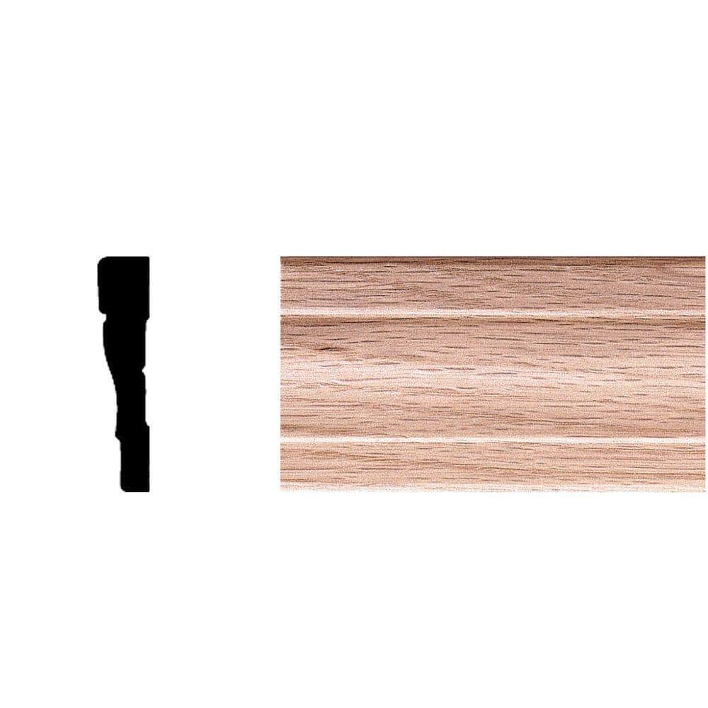 HOUSE OF FARA 7/16 in. x 2-1/4 in. x 7 ft. Oak Wood Colonial Casing Moulding