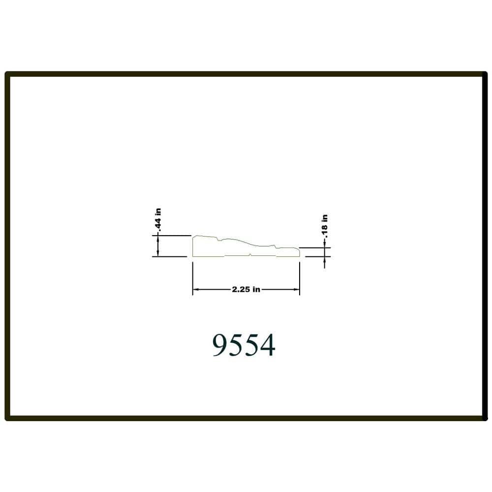HOUSE OF FARA 7/16 in. x 2-1/4 in. x 7 ft. Oak Wood Colonial Casing Moulding