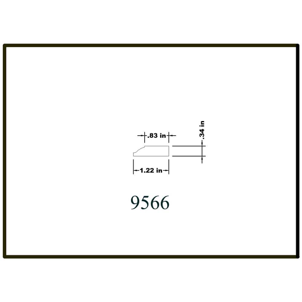 HOUSE OF FARA 3/8 in. x 1-1/4 in. x 7 ft. Oak Colonial Stop/Mullion Moulding