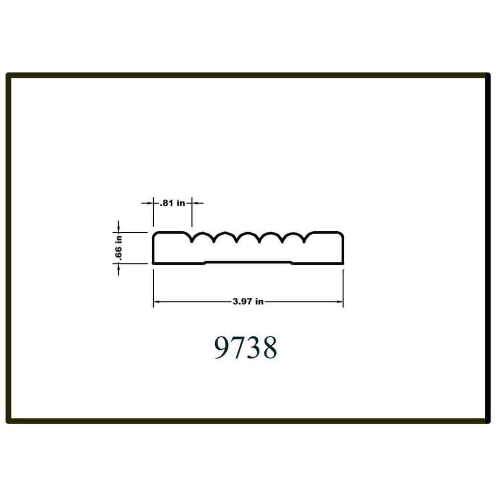 HOUSE OF FARA 3/4 in. x 4 in. x 7 ft. Oak Wood Ribbed Fluted Casing Moulding