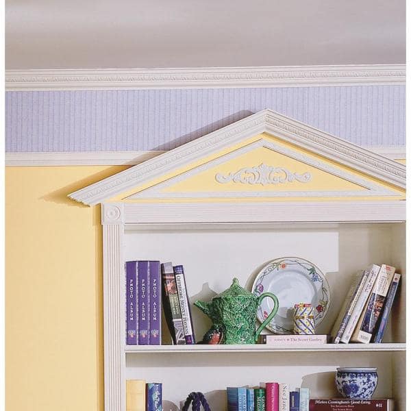 HOUSE OF FARA 13/16 in. x 4-1/2 in. x 8 ft. Hardwood Emboss Crown Moulding