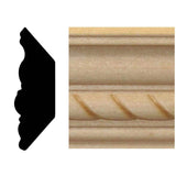 HOUSE OF FARA 13/16 in. x 2-1/32 in. x 96 in. Unfinished Hard Wood Crown Molding (1-Piece)
