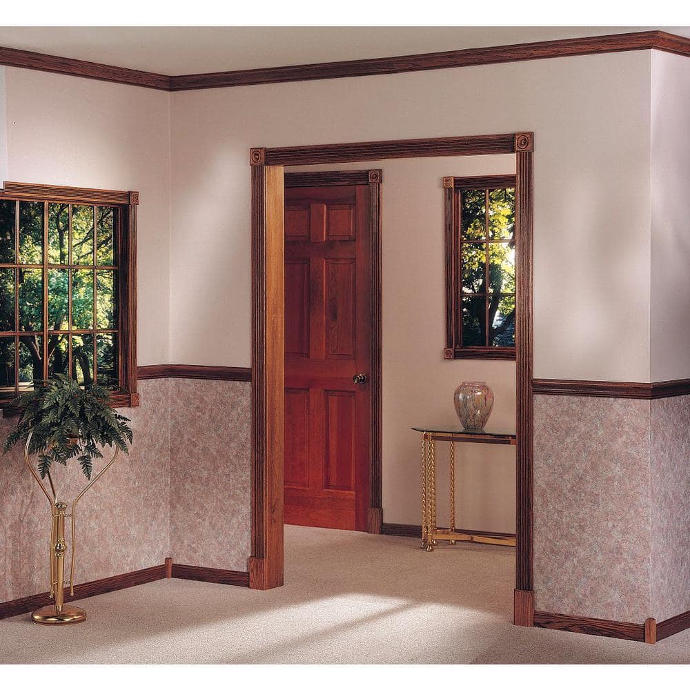 HOUSE OF FARA 9577 - 3/4 in. x 3-1/4 in. x 8 ft. Oak Crown Moulding