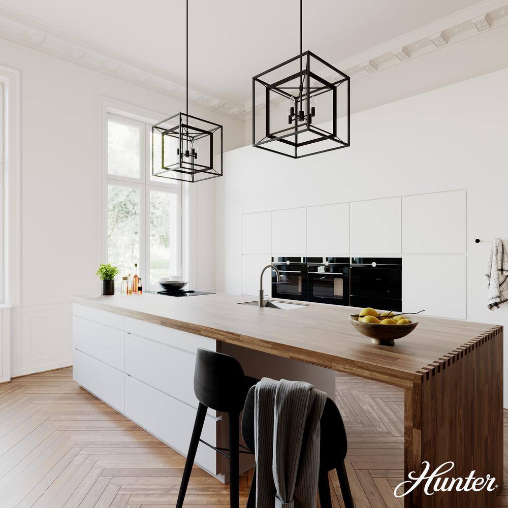 Hunter Doherty 4-Light Natural Iron Island Chandelier