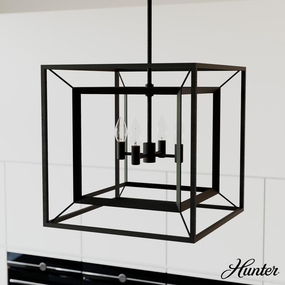Hunter Doherty 4-Light Natural Iron Island Chandelier