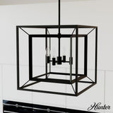 Hunter Doherty 4-Light Natural Iron Island Chandelier