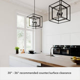 Hunter Doherty 4-Light Natural Iron Island Chandelier