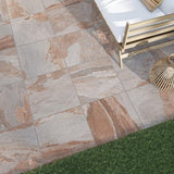 Flagstone Natural Cleft 6 in. x 6 in. x 0.75 in. Stone-Look Porcelain Paver Sample