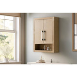 Vanity Art 24 in. W x 8 in. D x 33 in. H Bathroom Storage Wall Cabinet in Natural Oak/BN