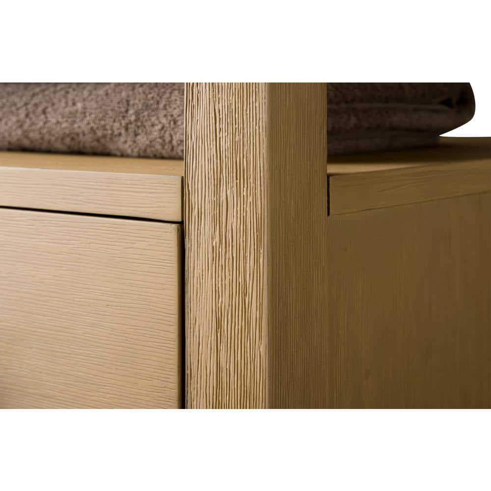 Vanity Art 21 in. W x 17 in. D x 72 in. H Brown MDF Floor Standing Linen Cabinet with Soft Close Door in Natural Oak/BN