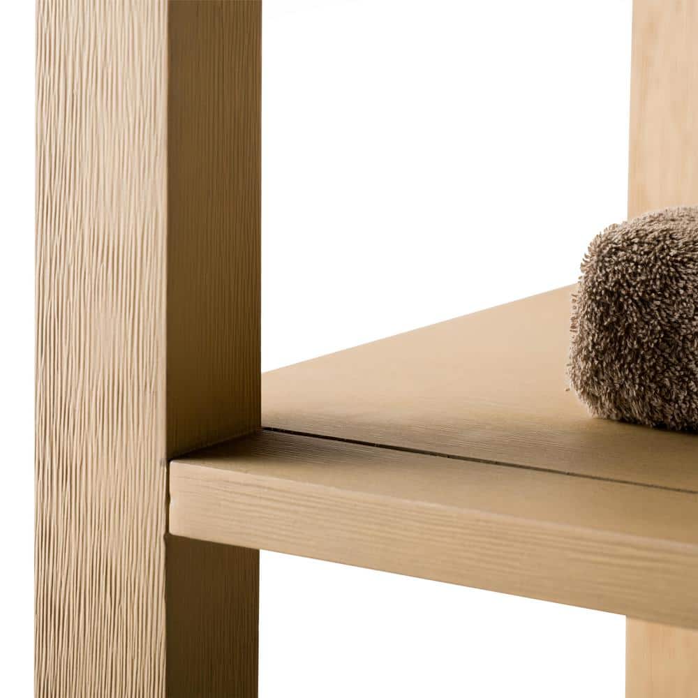 Vanity Art 21 in. W x 17 in. D x 72 in. H Brown MDF Floor Standing Linen Cabinet with Soft Close Door in Natural Oak/GB