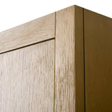Vanity Art 24 in. W x 8 in. D x 33 in. H Bathroom Storage Wall Cabinet in Natural Oak/MB