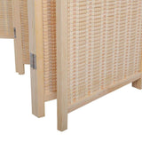 6 ft. Natural Tall Room Divider Weave Fiber Folding Privacy Screens (6-Panel)