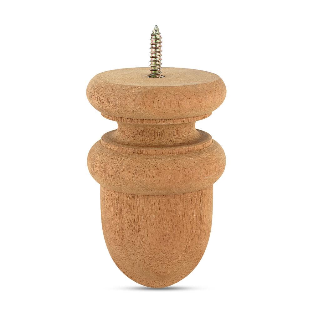 Protectyte 3.5 in. x 3.5 in. 4x4 Mahogany Kiln-Dried Acorn Post Cap Finial