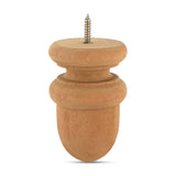 Protectyte 3.5 in. x 3.5 in. 4x4 Mahogany Kiln-Dried Acorn Post Cap Finial
