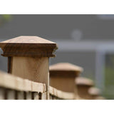 Protectyte Miterless 5 in. x 5 in. Untreated Wood Pyramid Slip Over Fence Post Cap