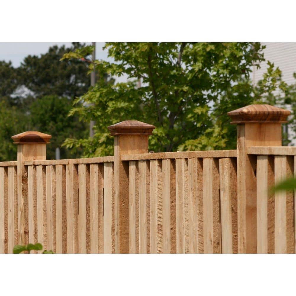 Protectyte Miterless 5 in. x 5 in. Untreated Wood Pyramid Slip Over Fence Post Cap