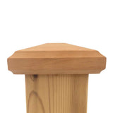 Protectyte Miterless 4 in. x 4 in. Untreated Wood Traditional Pyramid Slip Over Fence Post Cap (Actual: 3-1/2 in. to 3-5/8 in.)