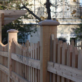 Protectyte Miterless 4 in. x 4 in. Untreated Wood Traditional Pyramid Slip Over Fence Post Cap (Actual: 3-1/2 in. to 3-5/8 in.)