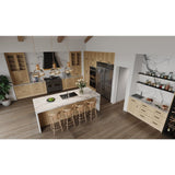 LIFEART CABINETRY Lancaster Shaker Assembled 36 in. x 34.5 in. x 24 in. Base Cabinet with 2-Doors and 2-Drawers in Natural Wood