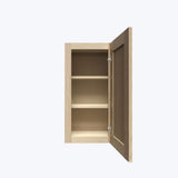 LIFEART CABINETRY Lancaster Shaker Assembled 9 in. x 30 in. x 12 in. Wall Cabinet with 1-Door in Natural Wood