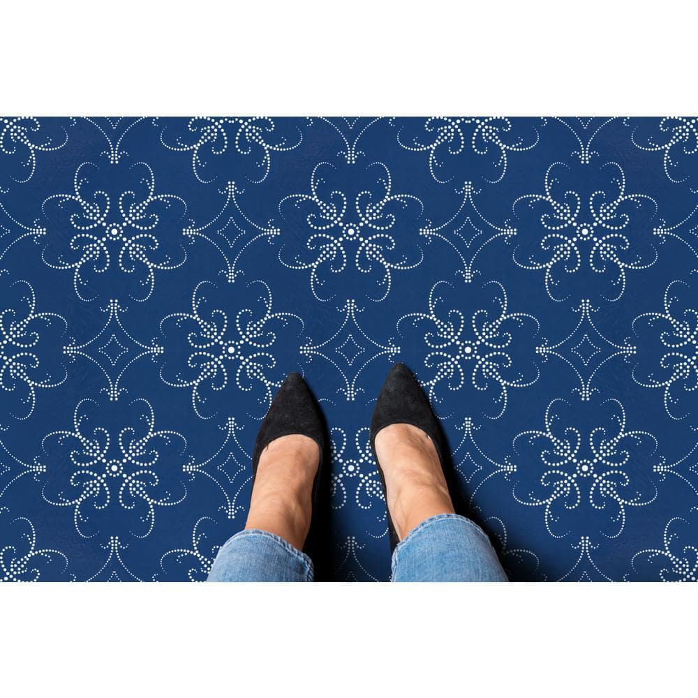 ACHIM Retro Navy Pearl 12 in. x 12 in. Self-Adhesive Vinyl Floor Tile (20 Tiles/20 sq. ft.)