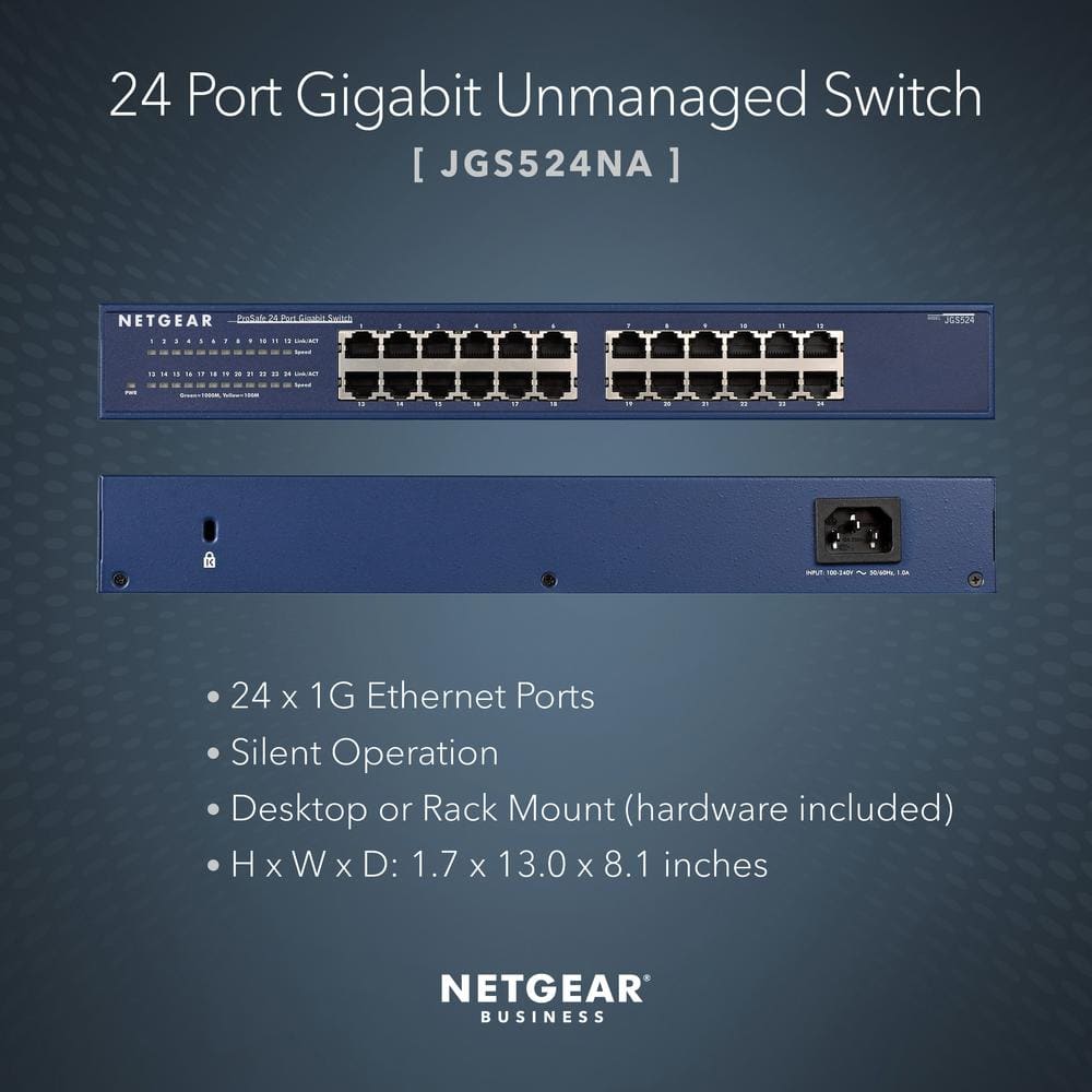 Netgear 24-Port Gigabit Ethernet Unmanaged Switch