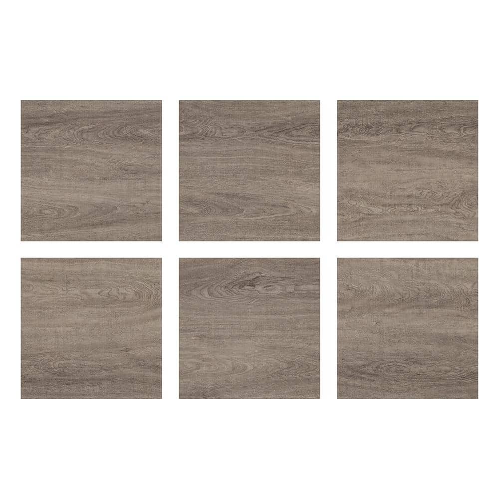 FloorPops Bungalow 12 in. W x 12 in. L Peel and Stick Floor Vinyl Tiles, Grey Wood Look (20 Tiles, 20 sq. ft. Case)