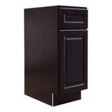 LIFEART CABINETRY LaPort Assembled 9 in. x 34.5 in. x 24 in. Base Cabinet with 1 Door and 1 Drawer in Dark Espresso