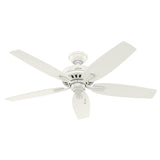 Hunter Newsome 52-in Matte Black Indoor/Outdoor Ceiling Fan, 5-Blade
