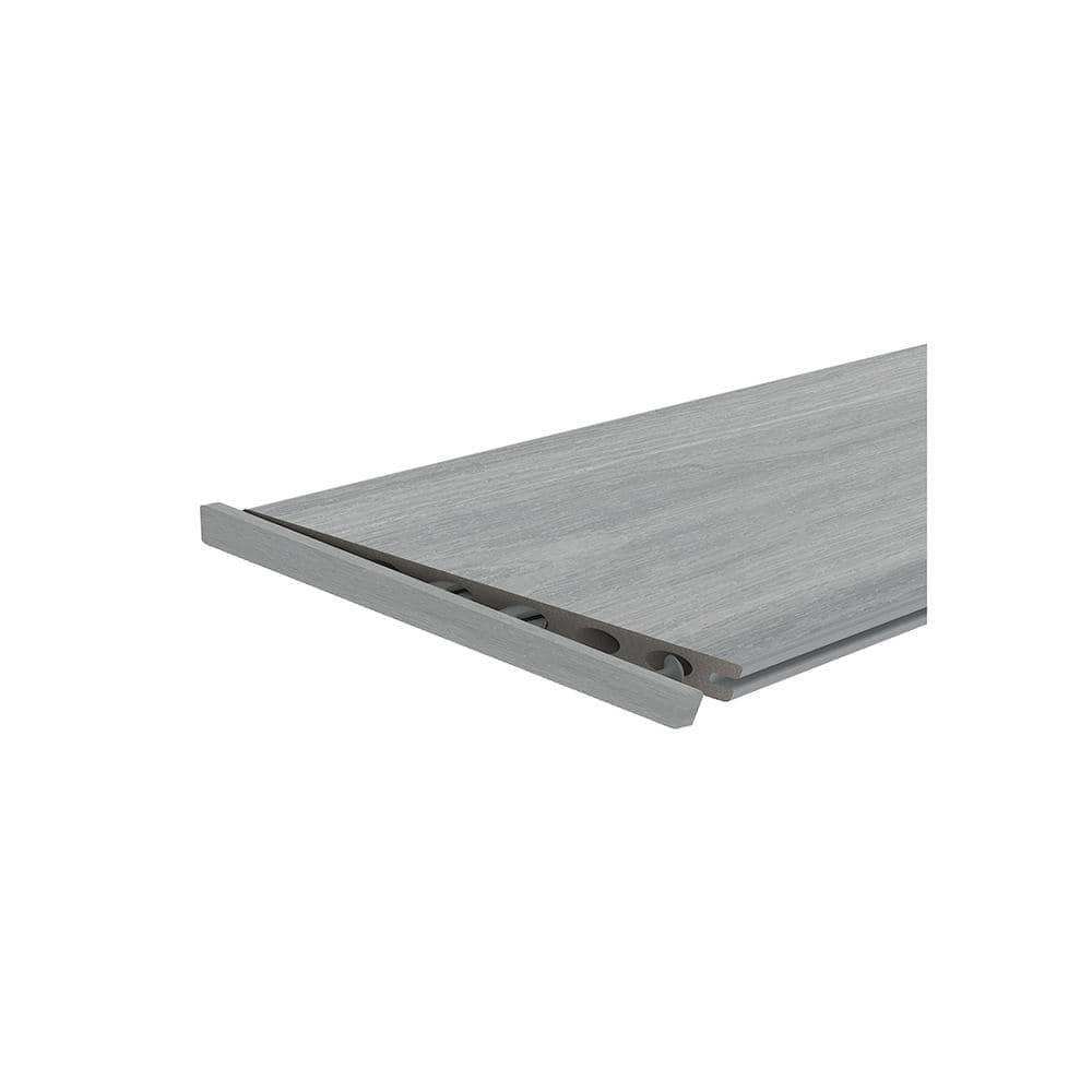 NewTechWood UltraShield 16 ft. Westminster Gray Angle End Cap for Composite Decking Boards (10 Per Bag)
