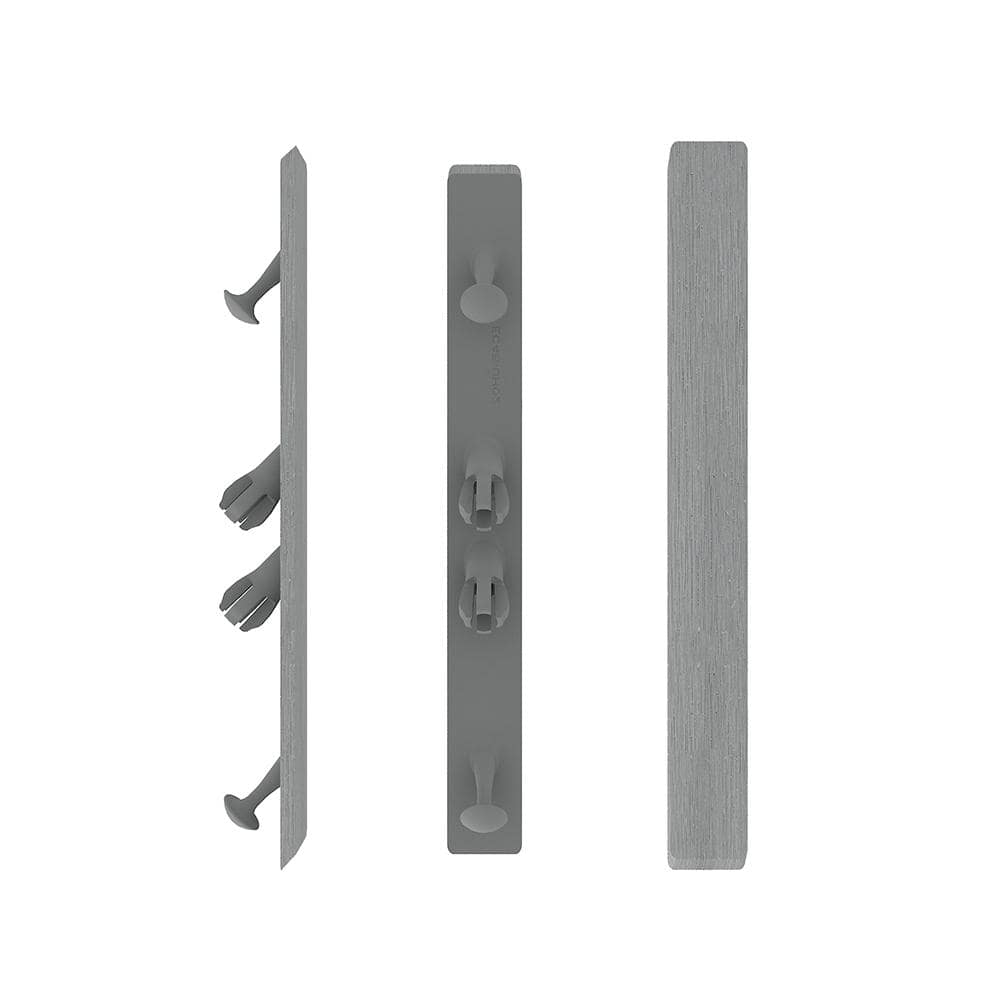 NewTechWood UltraShield 16 ft. Westminster Gray Angle End Cap for Composite Decking Boards (10 Per Bag)