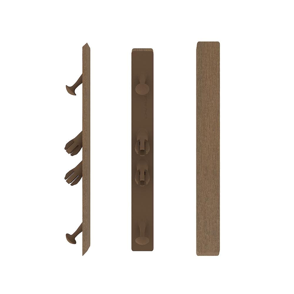 NewTechWood UltraShield Peruvian Teak Angle End Cap for Composite Decking Boards (10 per Bag)