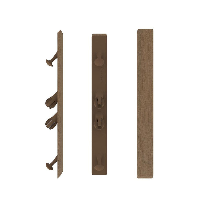 NewTechWood UltraShield Peruvian Teak Angle End Cap for Composite Decking Boards (10 per Bag)