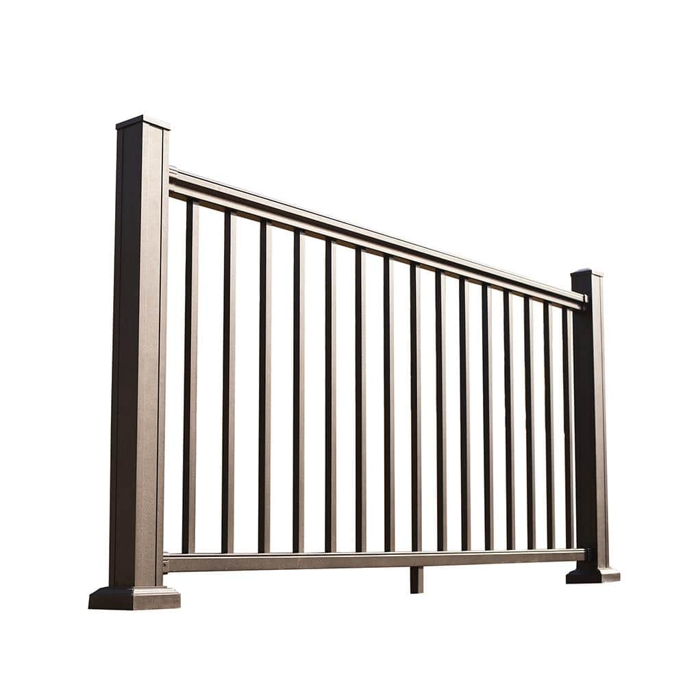 NewTechWood Allure 72 in. x 42 in. Bronze Aluminum Preassembled Railing Kit