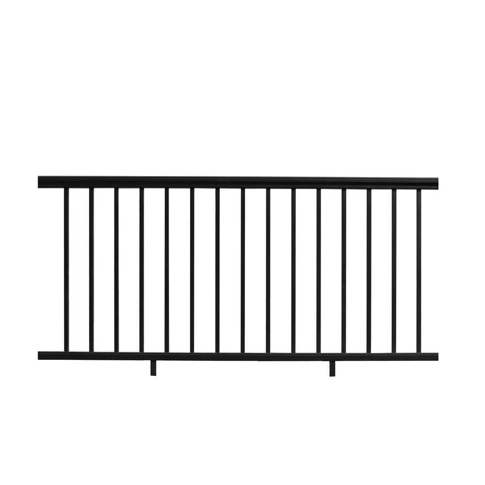 NewTechWood Allure 96 in. x 42 in. Black Aluminum Preassembled Railing Kit