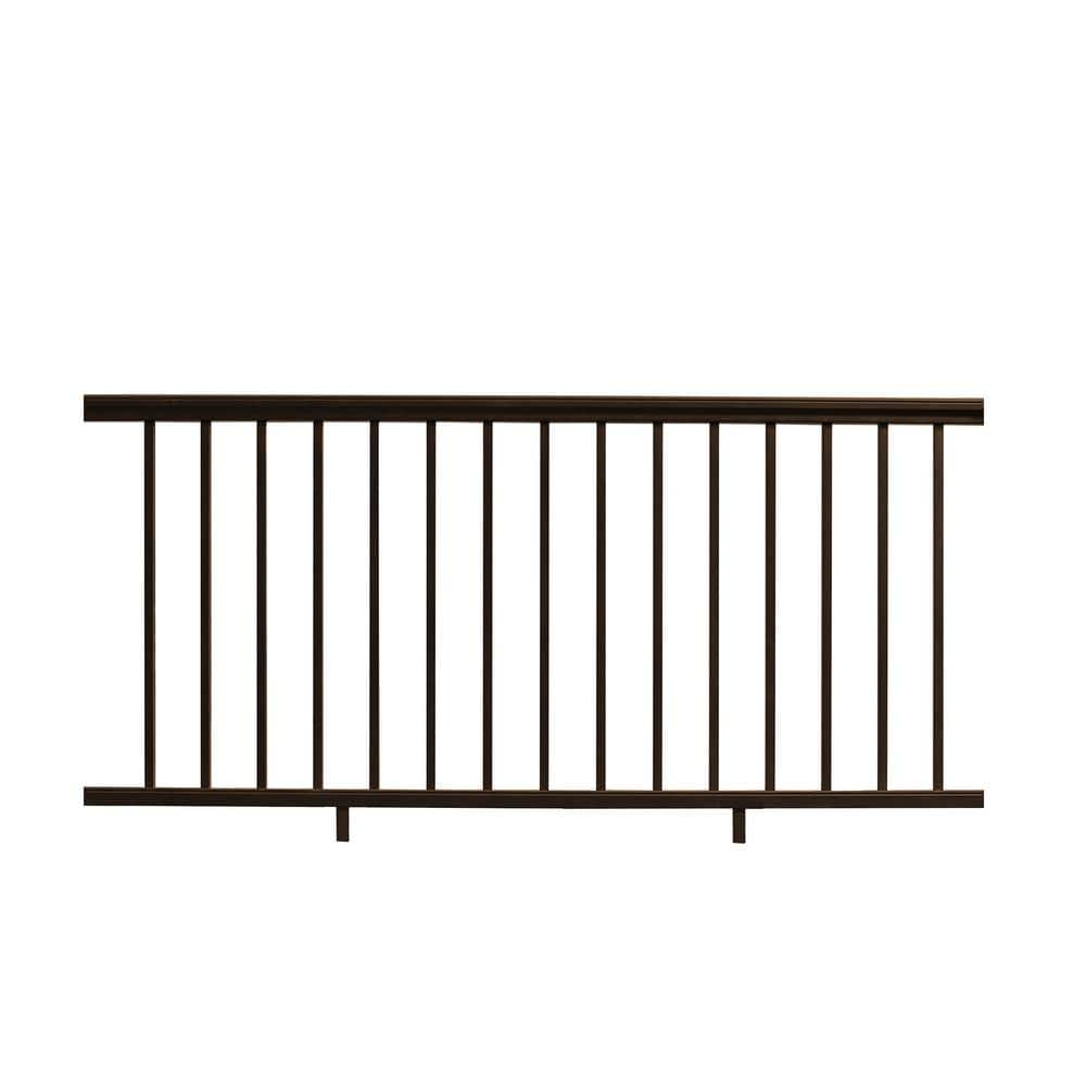 NewTechWood Allure 96 in. x 42 in. Bronze Aluminum Preassembled Railing Kit