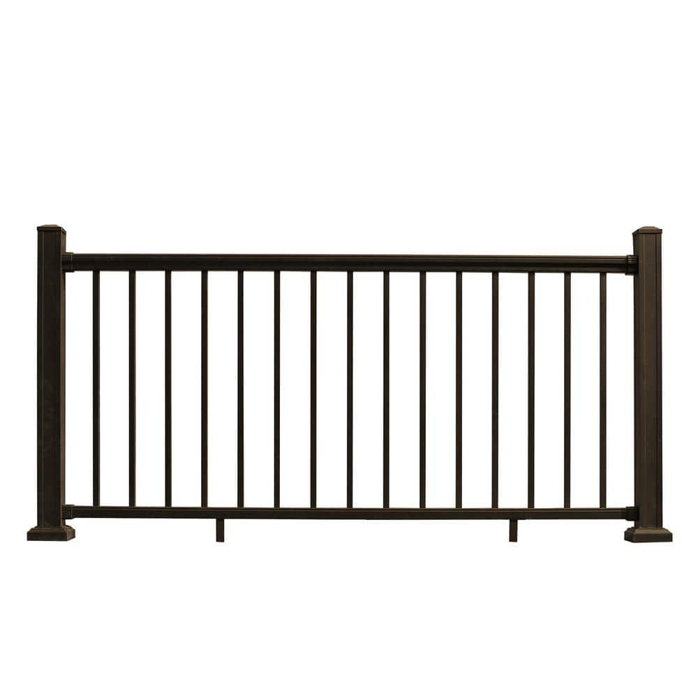 NewTechWood Allure 96 in. x 42 in. Bronze Aluminum Preassembled Railing Kit