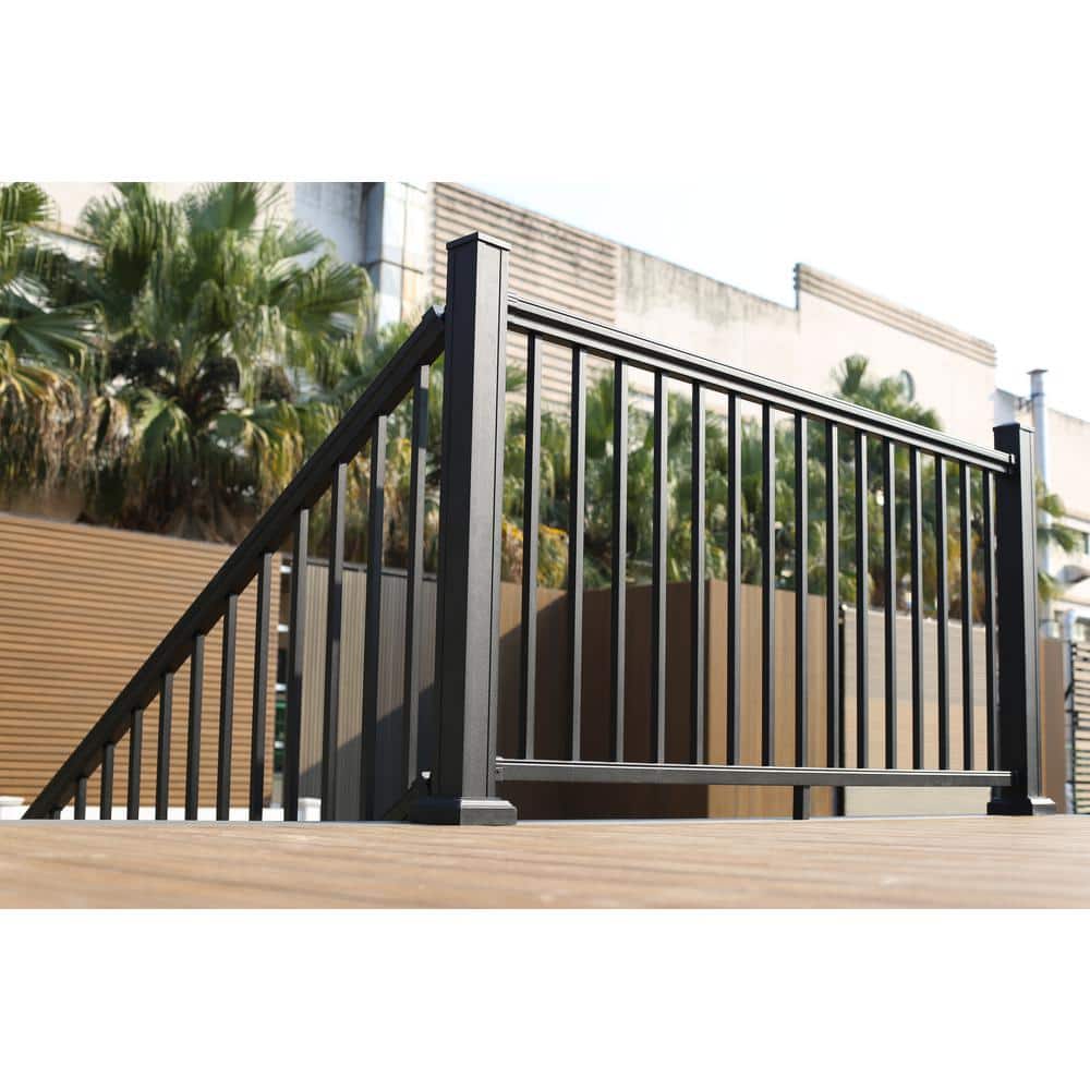 NewTechWood Allure 96 in. x 42 in. Bronze Aluminum Preassembled Railing Kit