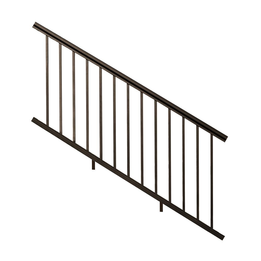 NewTechWood Allure 96 in. x 36 in. Bronze Aluminum Preassembled Stair Railing Kit