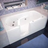 Universal Tubs HD Series 60 in. Right-Drain Step-In Walk-In Whirlpool Bathtub with Low Entry Threshold, White