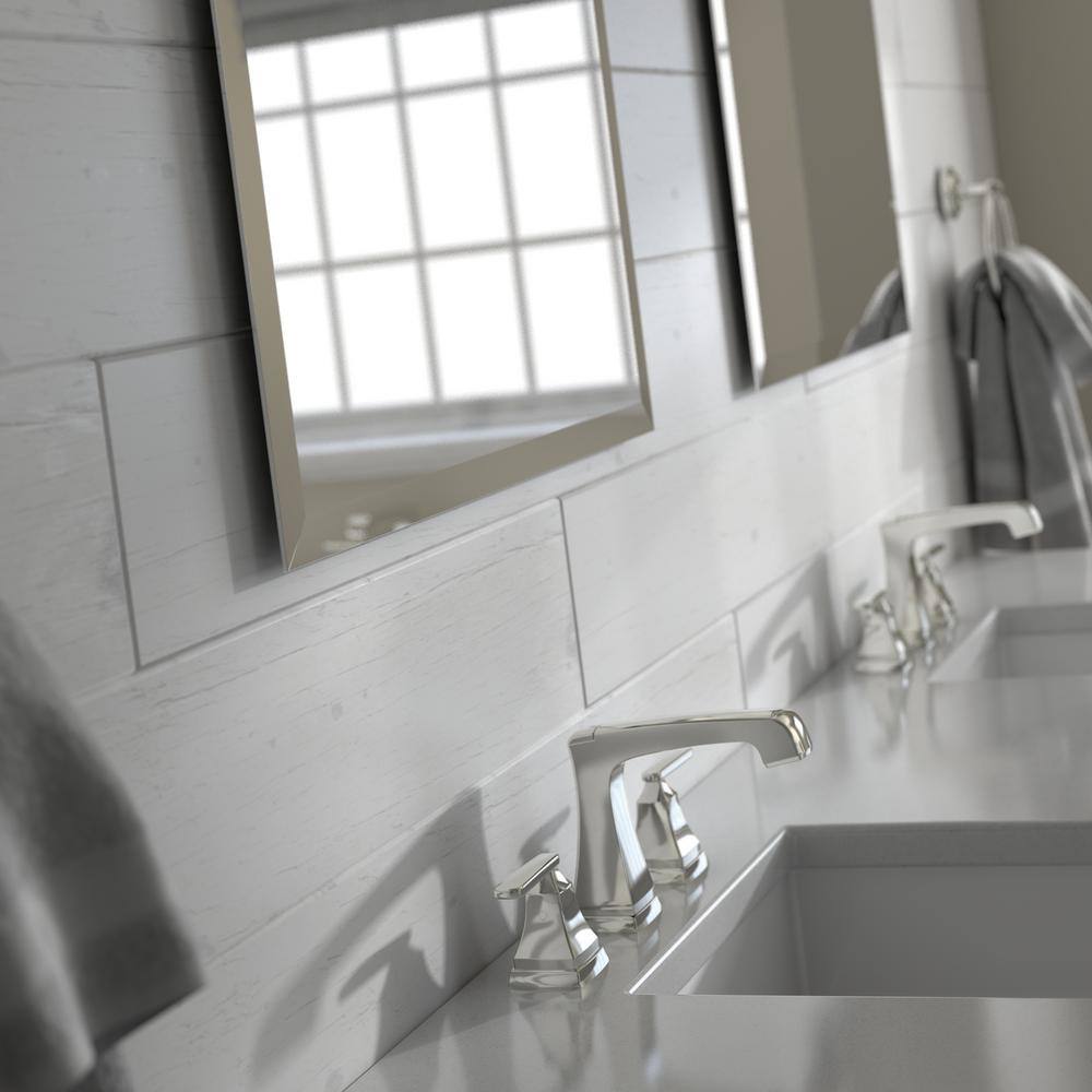 Delta 27 in. W x 41 in. H (L1) Frameless Rectangular Deluxe Glass Bathroom Vanity Mirror