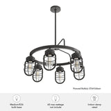 Hunter Starklake 6 Light Noble Bronze Circular Chandelier Kitchen Light