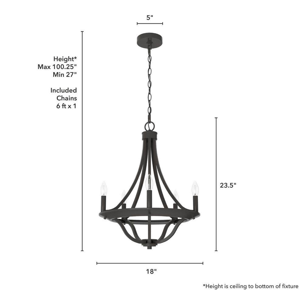 Hunter Perch Point 5-Light Noble Bronze Candlestick Chandelier