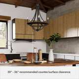 Hunter Perch Point 5-Light Noble Bronze Candlestick Chandelier