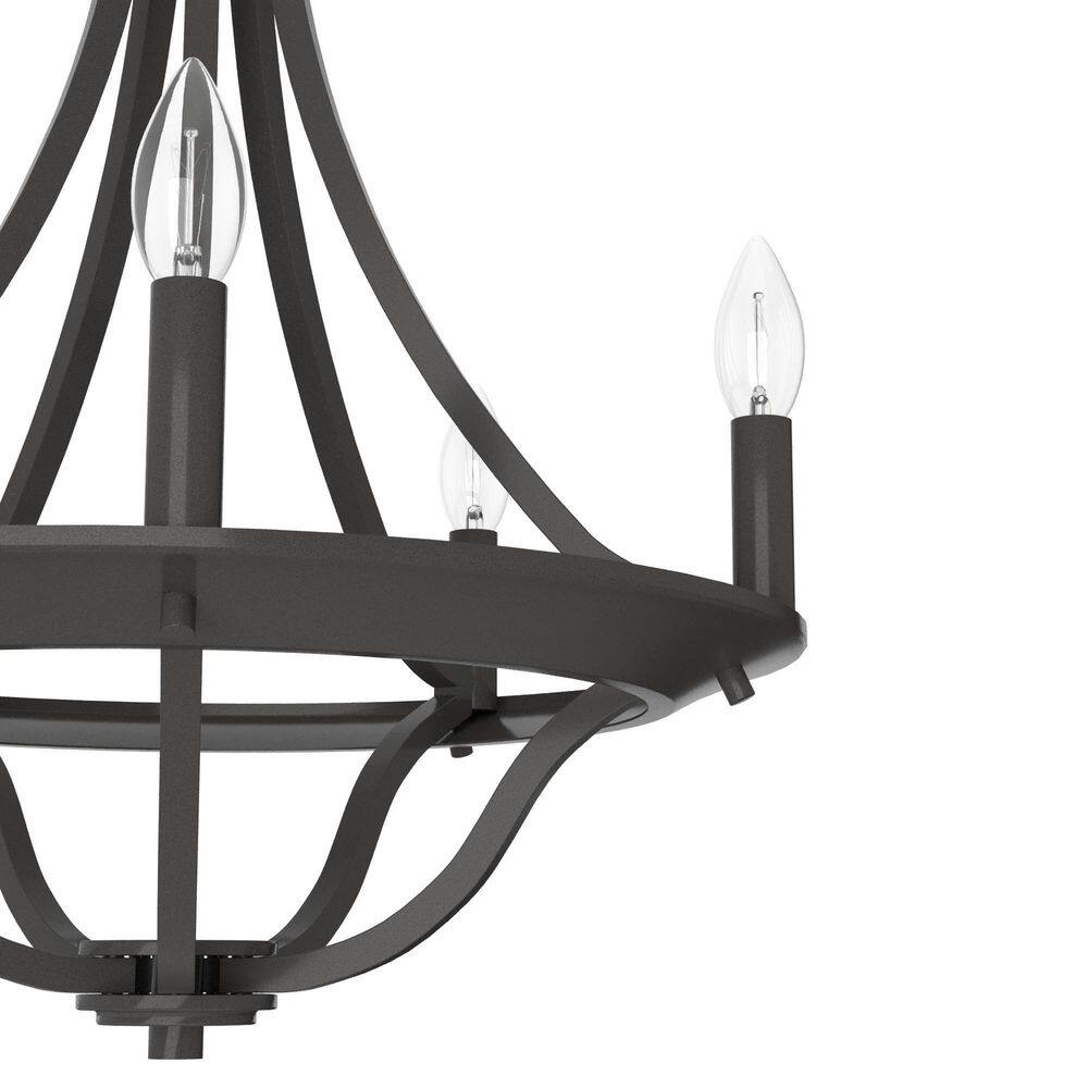 Hunter Perch Point 5-Light Noble Bronze Candlestick Chandelier