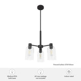 Hunter Lochemeade 3 Light Noble Bronze Chandelier with Clear Seeded Glass Shades Kitchen Light