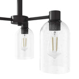 Hunter Lochemeade 3 Light Noble Bronze Chandelier with Clear Seeded Glass Shades Kitchen Light